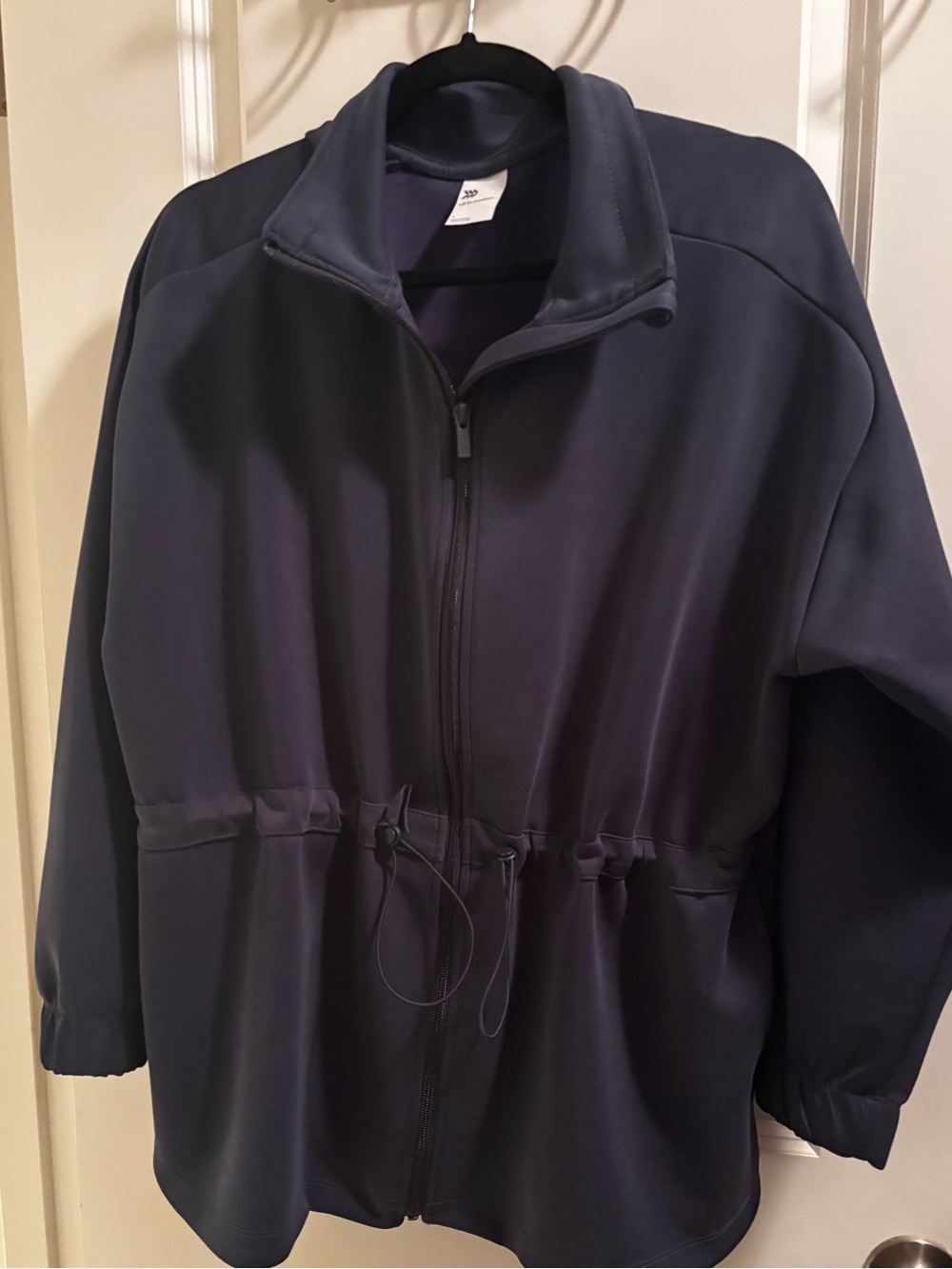 all in motion Navy Drawstring Zip-Front Utility Jacket
